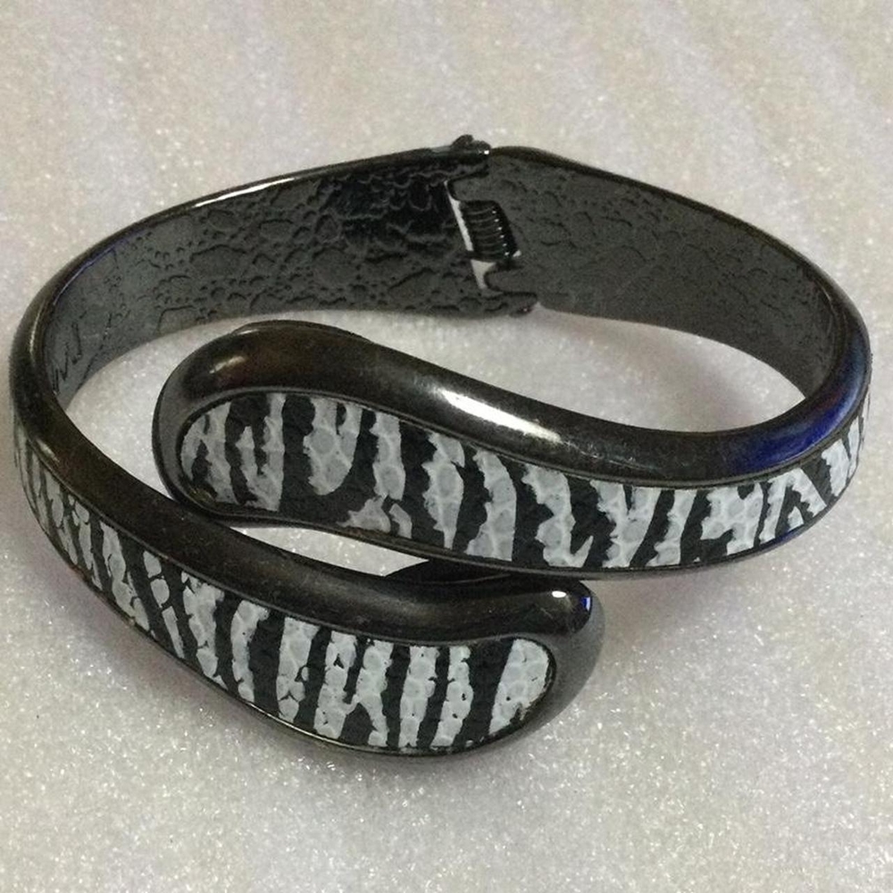 Zebra Print Black and White Bracelet